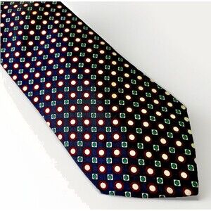 Brooks Brothers Makers Necktie Tie Men's 100% Silk Multicolored Geometric